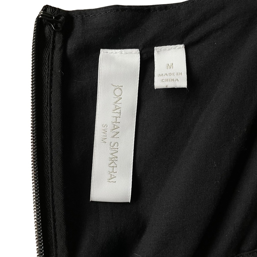 JONATHAN SIMKHAI Amora Strap Detail Maxi Dress Sz M Black - Picture 14 of 14
